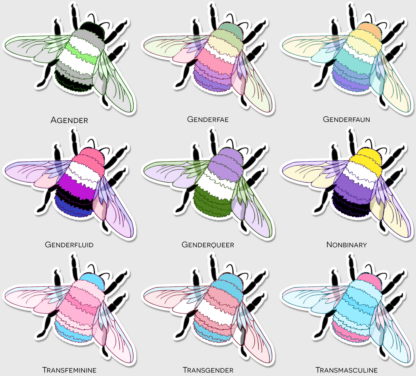 Bumblebee Pride Stickers