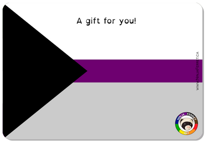 Ninja Ferret Gift Card - Aromantic & Asexual Spectrum