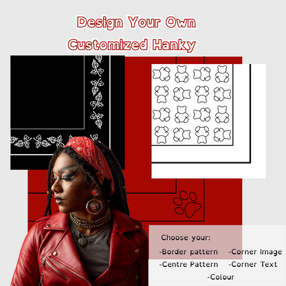 Design Your Own Customized Hanky Code Square Scarves | Choose Your Fabric | Gay/Fetish Flagging | Kink and LGBT