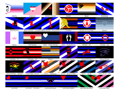 Portatarjetas de visita con bandera fetiche/cartera delgada | Accesorios | Elige tu bandera | Perversión y fetiche 