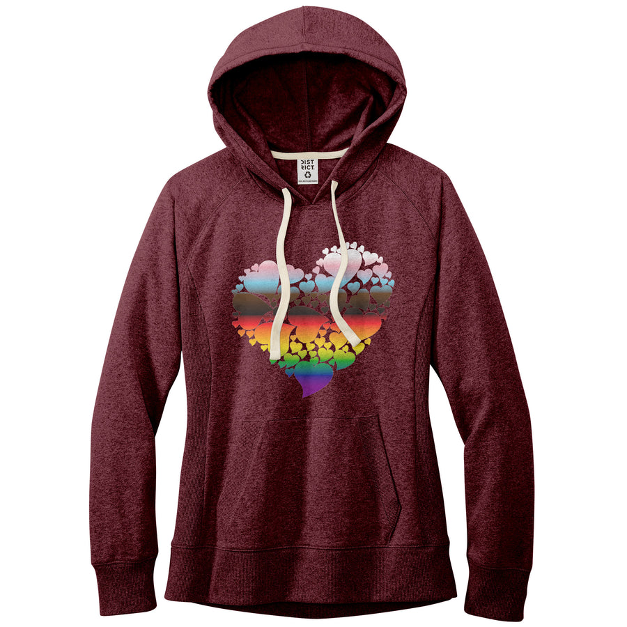 Heart of Hearts Fitted Re-Fleece Hoodie | Choose Your Colourway