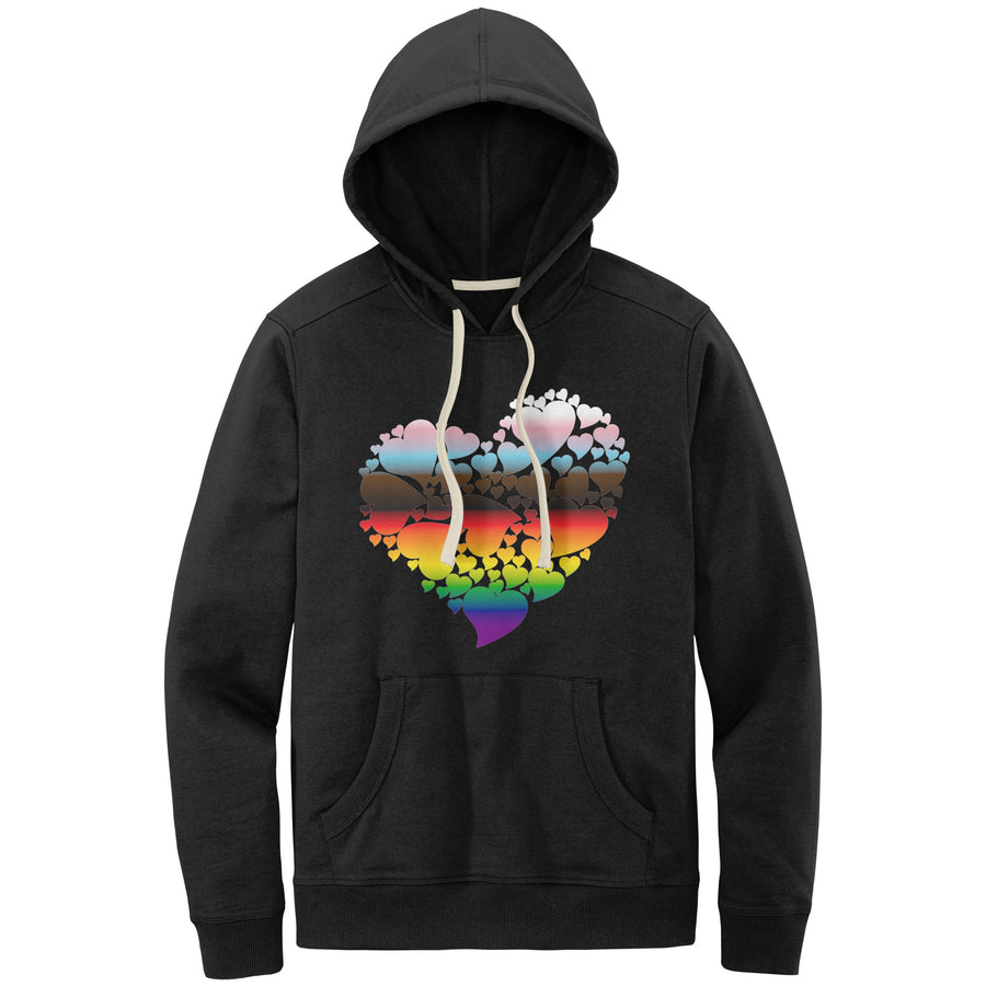 Heart of Hearts Relaxed Fit Re-Fleece Hoodie | Choose Your Colourway