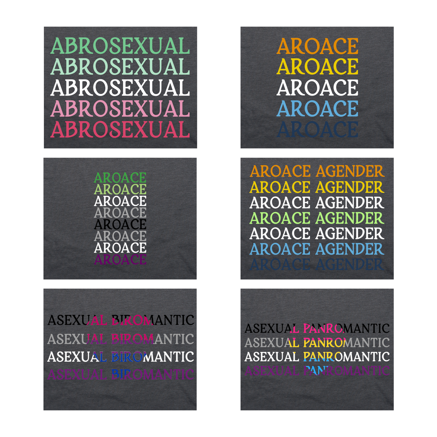 Funky Text Aroace - V6 Zip-Up Hoodies | Aro Ace Spectrum | Lgbtqia