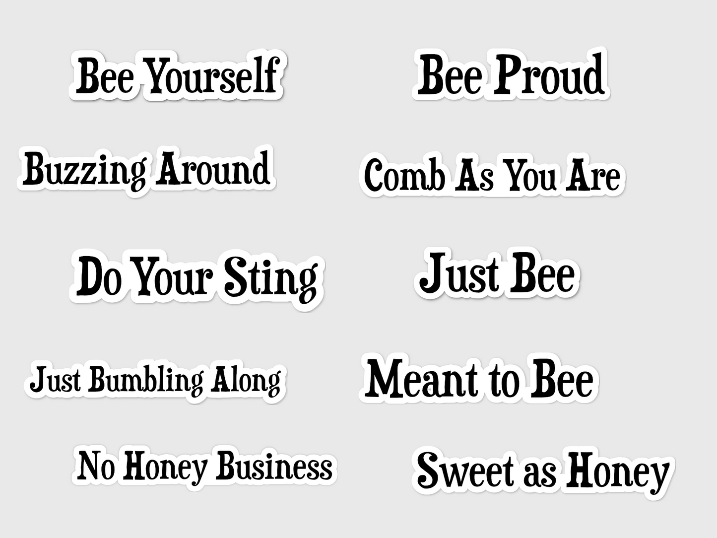 Natural Bumblebee Stickers