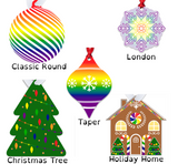 Rainbow Pride Metal Ornaments