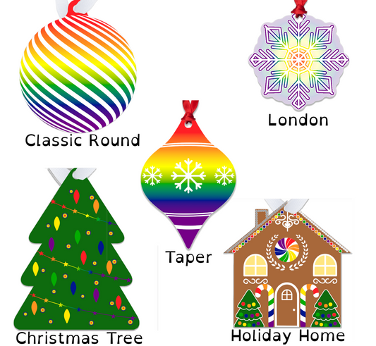 Rainbow Pride Metal Ornaments