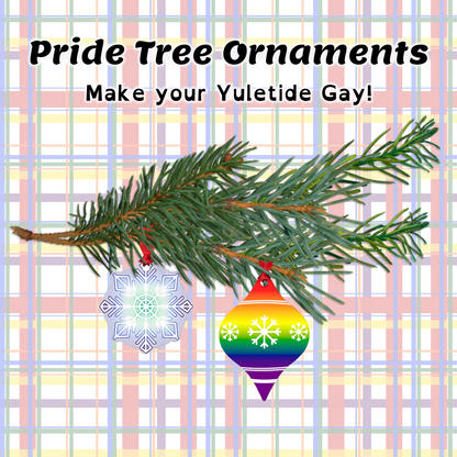 Rainbow Pride Metal Ornaments