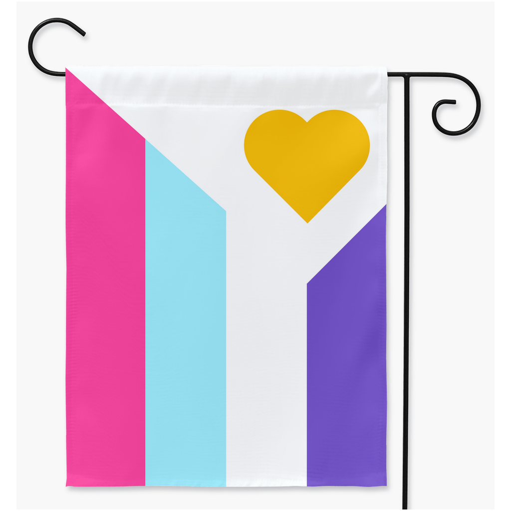 Polyamory Pride - V6 - Drapeaux multisexuels de cour et de jardin | Simple ou double face | 2 tailles