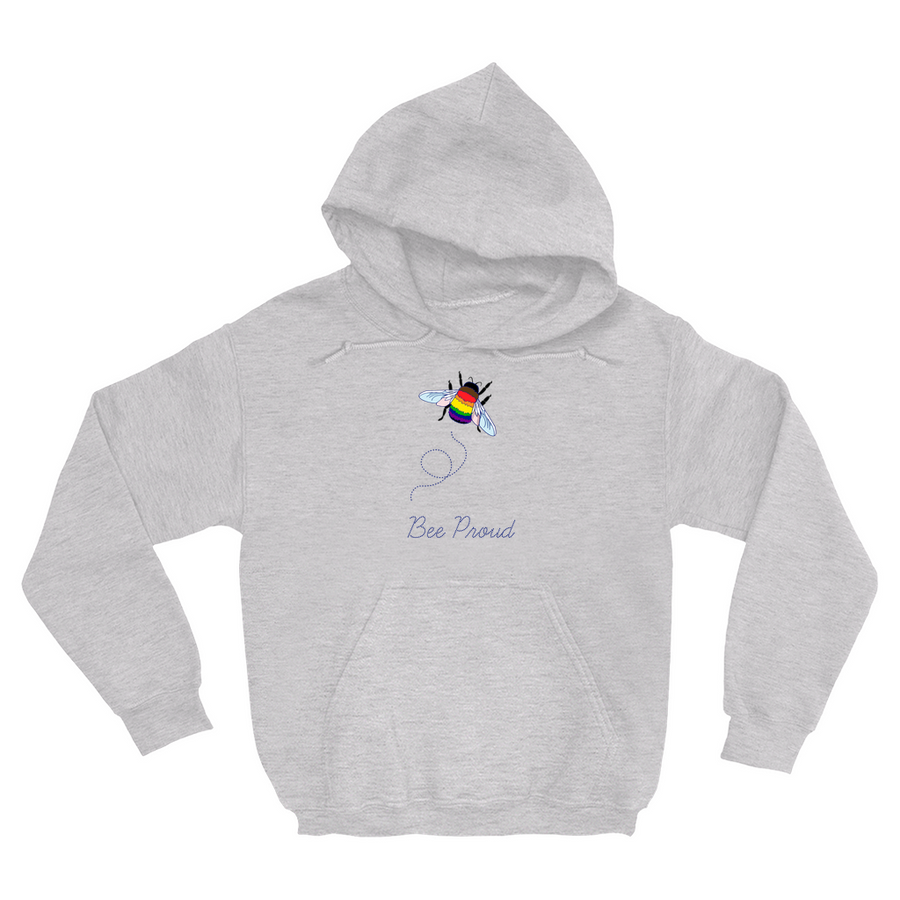 Sweats à capuche Bumblebee Pride Pun (sans fermeture éclair/pull) – DESIGN AVANT | Choisissez votre drapeau et votre jeu de mots | Sweat à capuche pull bourdon | LGBTQIA