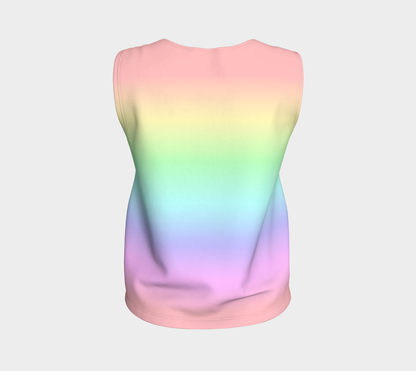 Pastel Rainbow Gradient Loose Tank (Long)