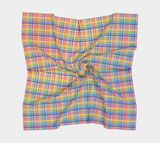Muted Rainbow - Plaid Gradient Square Scarf