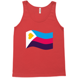 Polyamory Pride Flag Relaxed Fit Tank Tops | Choose Your Flag | Bella + Canvas