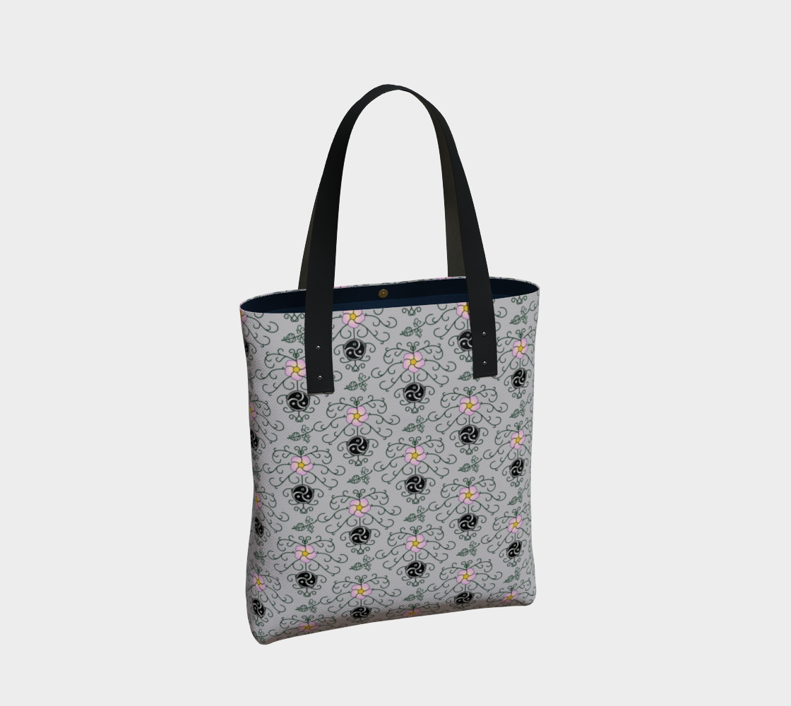 Wild Rose and Vine BDSM (Grey) Tote Bag