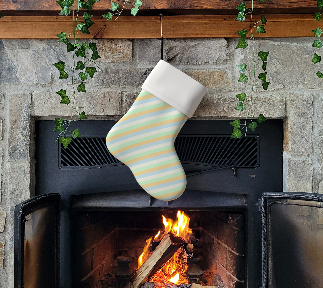 Unlabeled Orientation  Striped Holiday Stocking