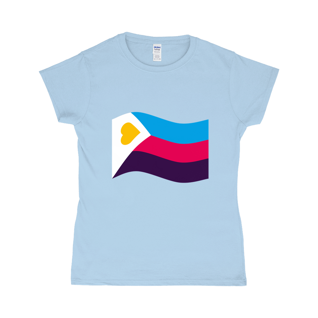 Polyamory Pride Flag Fitted Tshirt | Choose Your Flag | Gildan