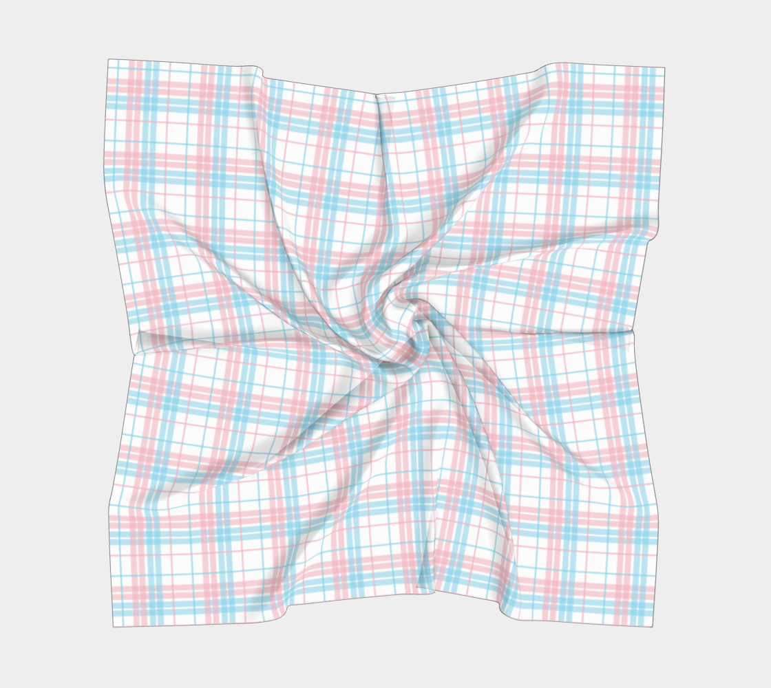 Transgender Plaid  Square Scarf