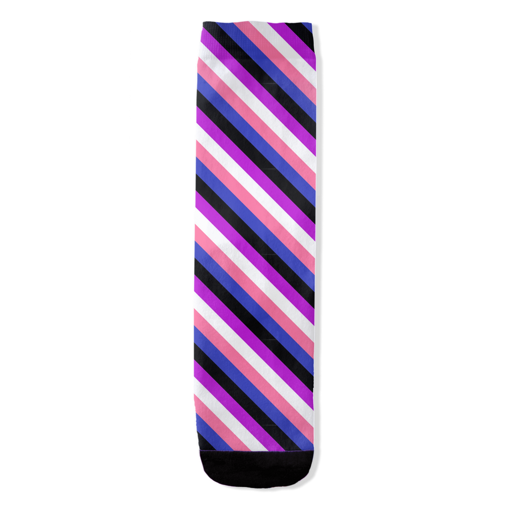 Genderfluid Striped All-Over Print Socks