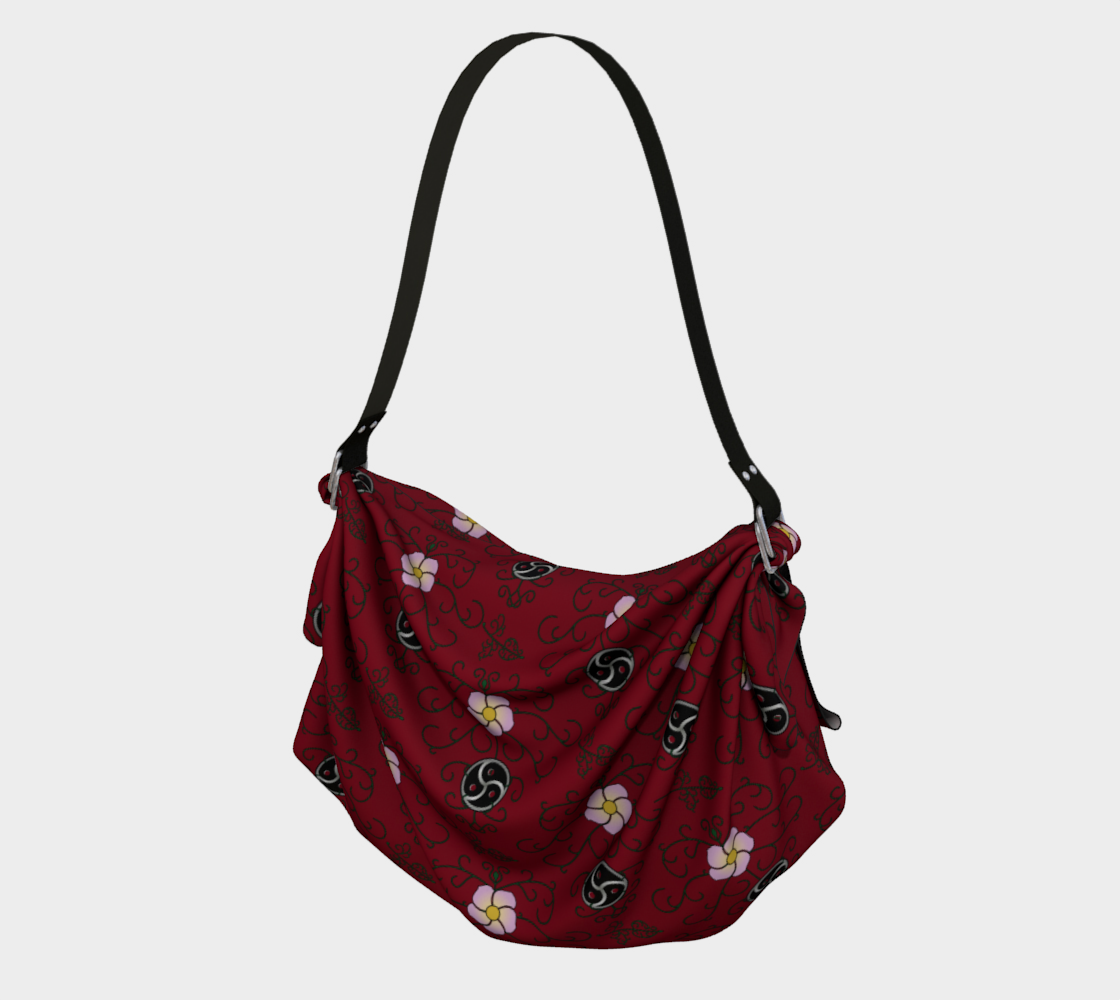 Wild Rose and Vine BDSM (Red) Origami Tote