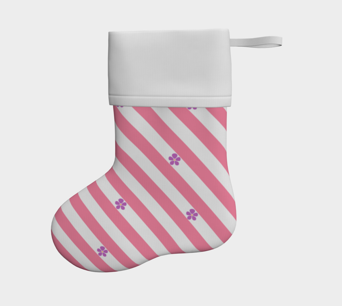 Sapphic - V1  Striped Holiday Stocking