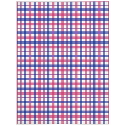 Bisexual Gingham Plaid Pride Minky Blankets