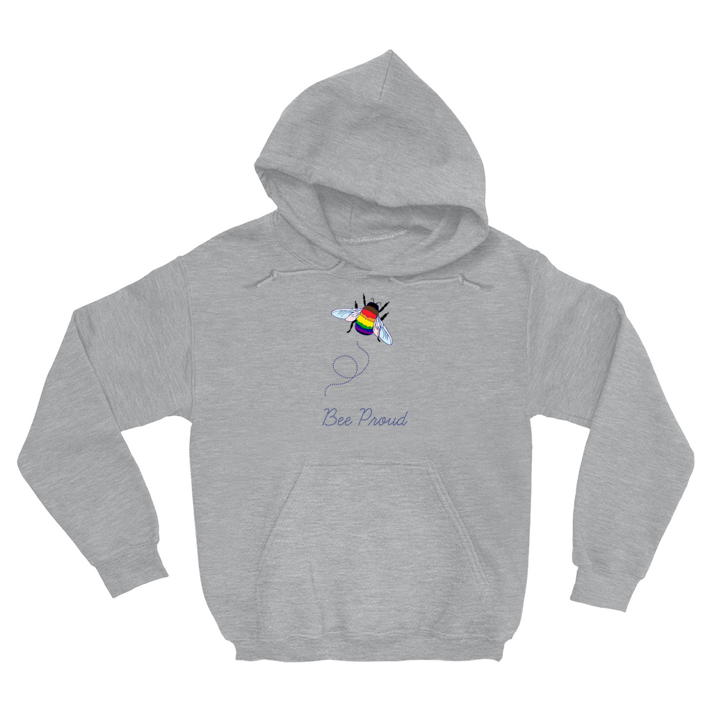 Bumblebee Pride Pun Hoodies (No-Zip/Pullover) - FRONT DESIGN | Choose Your Flag and Pun | Bumblebee Pullover Hoodie | Lgbtqia