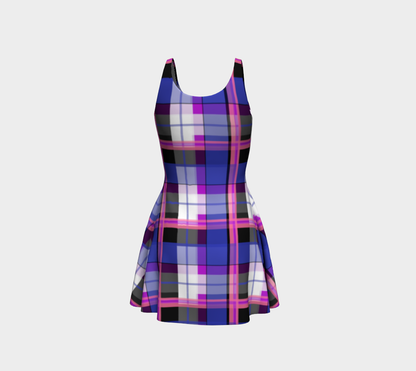 Genderfluid Plaid Flare Dress