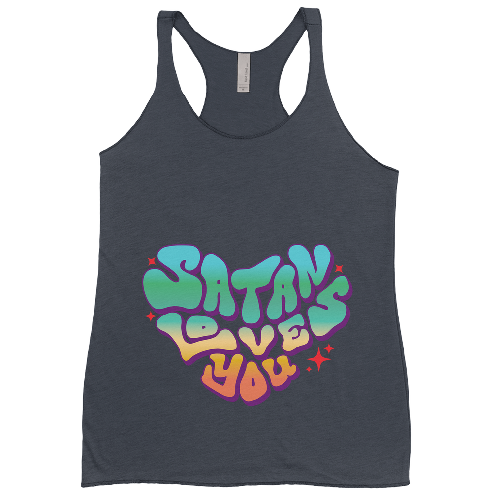 Satan Loves You Racerback Tank Top | Next Level