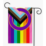 Drapeaux de fierté arc-en-ciel progressifs inclusifs | Simple ou double face | 2 tailles | Lgbtqia2s - Fierté arc-en-ciel