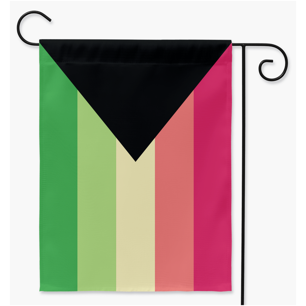 DemiAroflux - V2 Yard and Garden Flags | Single Or Double-Sided | 2 Sizes | Aro Ace Spec