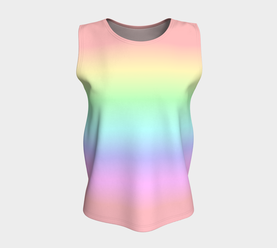 Pastel Rainbow Gradient Loose Tank