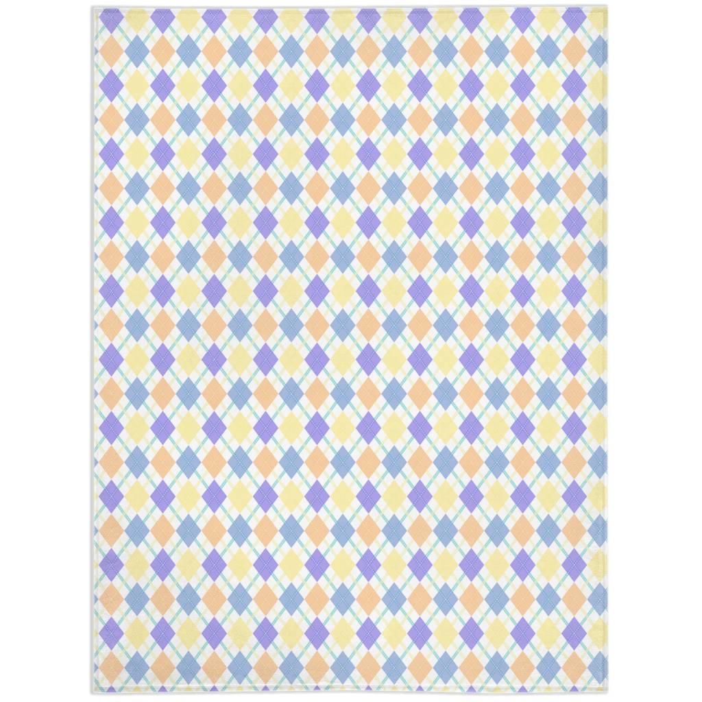 Couvertures Minky Genderfaun Argyle Plaid Pride