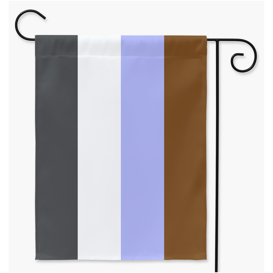 Drapeaux de cour et de jardin de fierté apathique au genre | Simple ou double face | 2 tailles | Identité et expression de genre