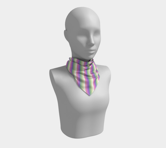 Genderfae Striped  Square Scarf