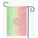 Banderas de jardín y patio del Orgullo Roseromantic | Una o dos caras | 2 tamaños | Espectro aromático y asexual