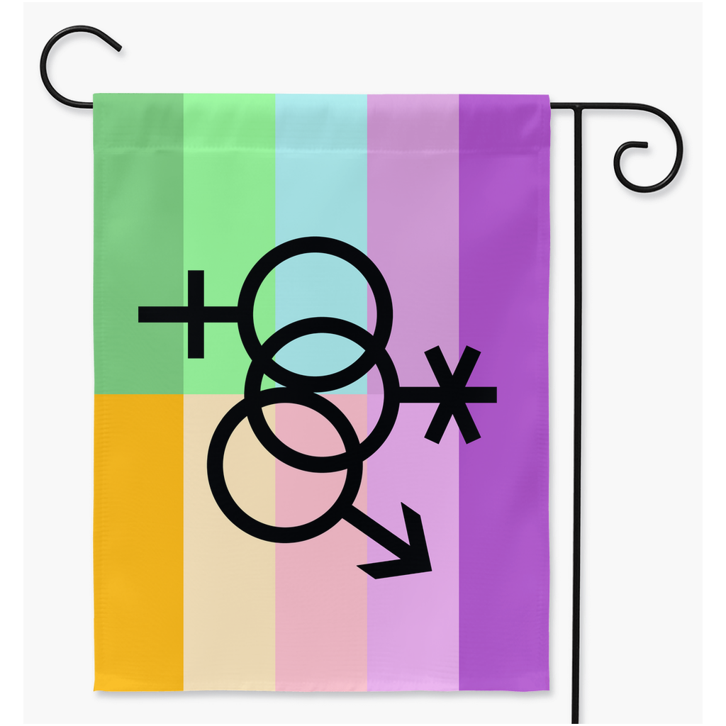 Tiric - V1 Yard and Garden Flags | Single Or Double-Sided | 2 Sizes | Romantic and Sexual Orientations