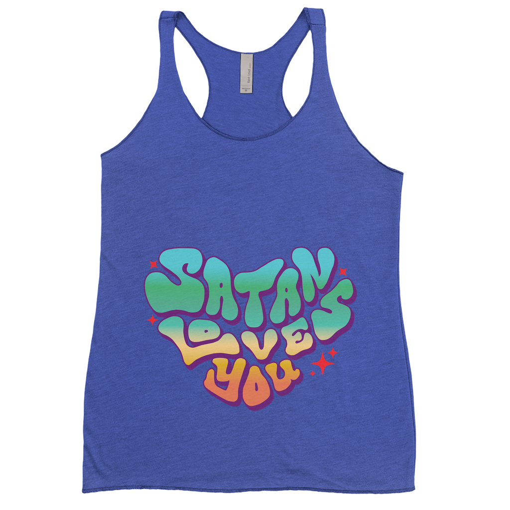 Satan Loves You Racerback Tank Top | Next Level