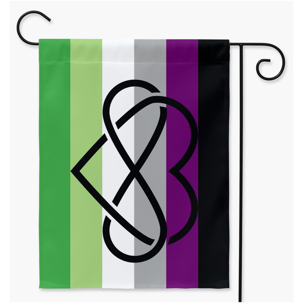 Polyamory - V3 - Aroace Yard and Garden Flags | Single Or Double-Sided | 2 Sizes