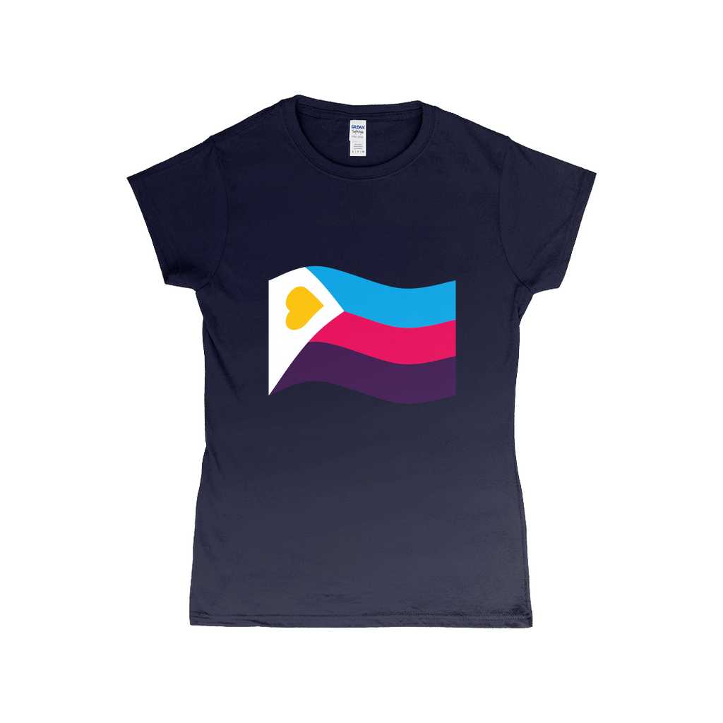 Polyamory Pride Flag Fitted Tshirt | Choose Your Flag | Gildan