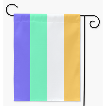 Genre sans étiquette - Drapeaux de cour et de jardin V2 | Simple ou double face | 2 tailles | Identité et expression de genre