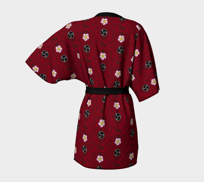 Wild Rose and Vine BDSM (Red) Kimono Robe