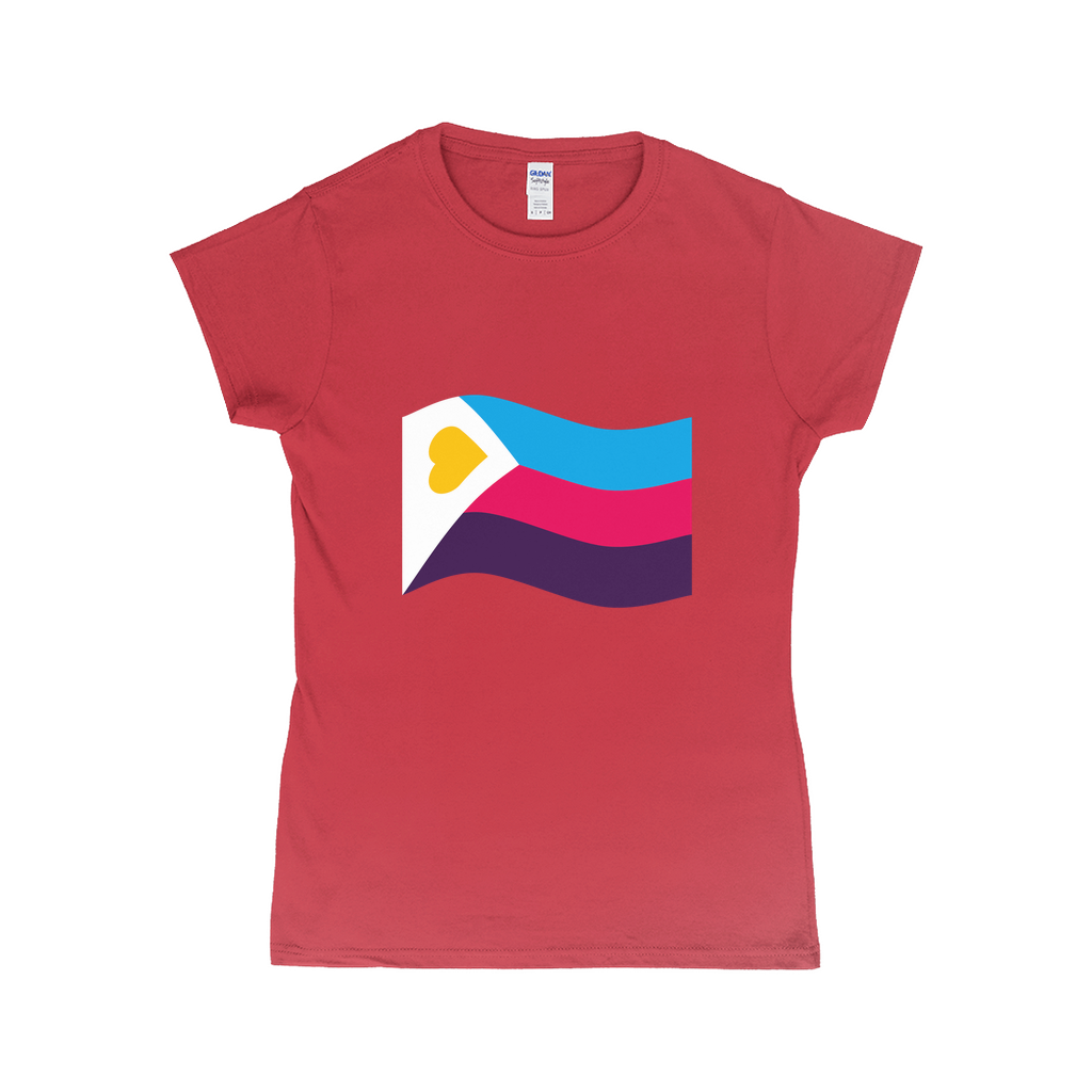 Polyamory Pride Flag Fitted Tshirt | Choose Your Flag | Gildan