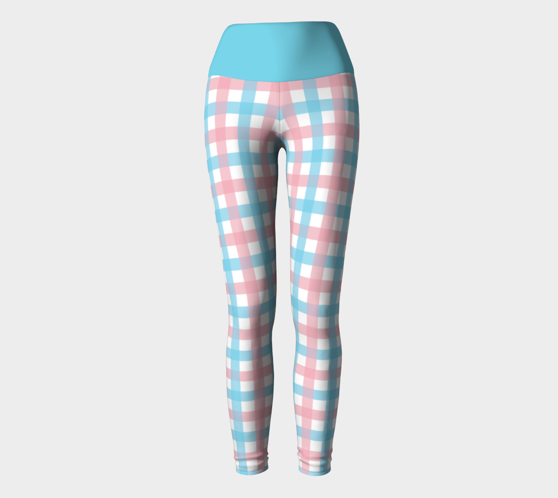 Transgender Gingham Plaid Yoga Leggings