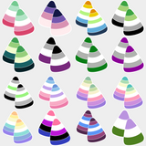 Candy Corn Pride Stickers