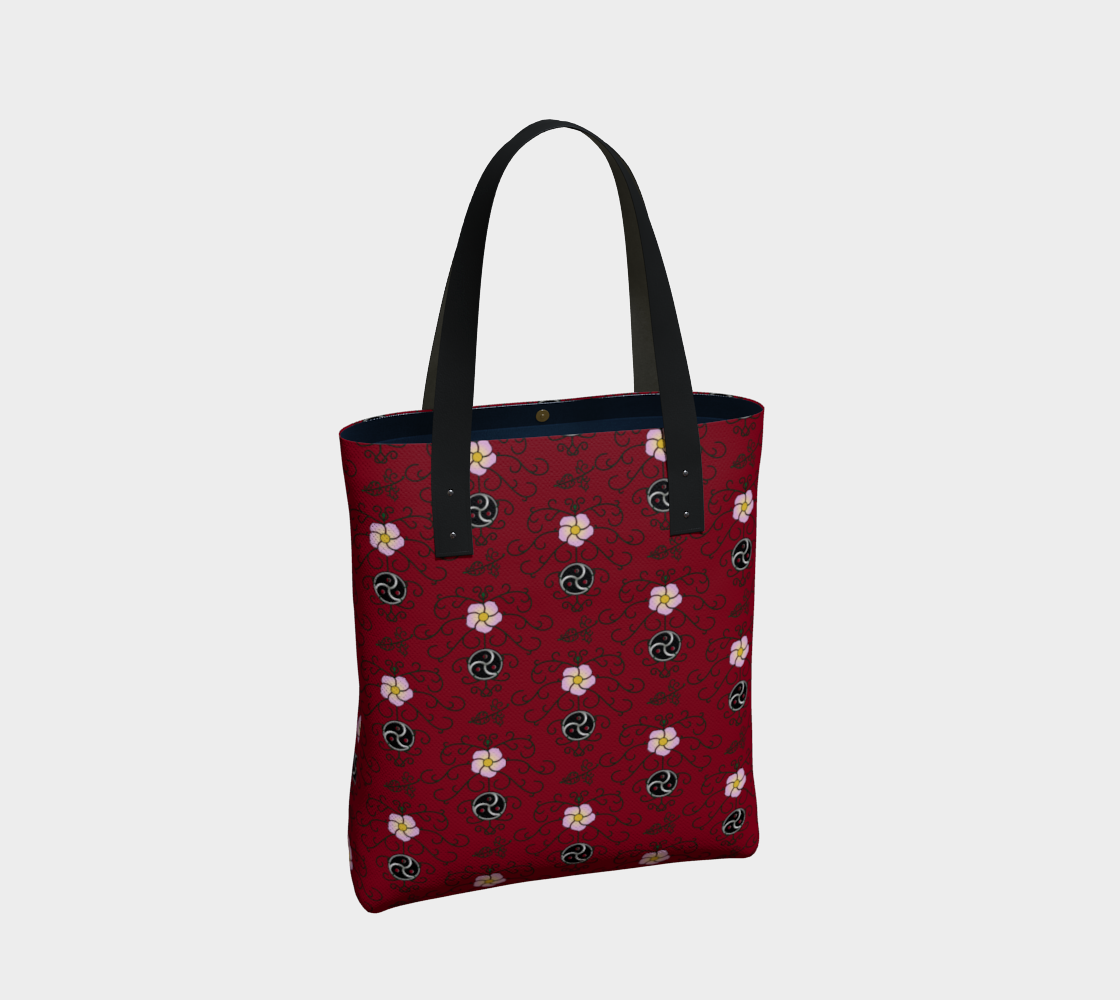 Wild Rose and Vine BDSM (Red) Tote Bag