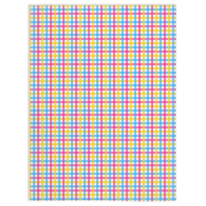 Couvertures Minky pansexuelles Gingham Plaid Pride