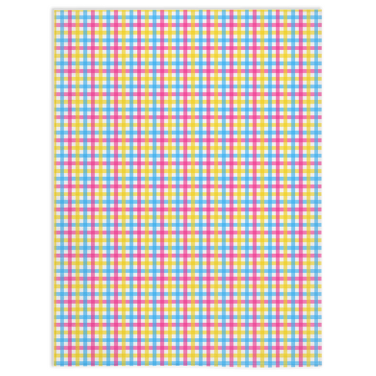 Couvertures Minky pansexuelles Gingham Plaid Pride