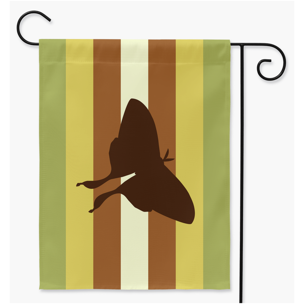 Buggender - Moth Pride Yard and Garden Flags | Single Or Double-Sided | 2 Sizes | Gender Identity and Expression