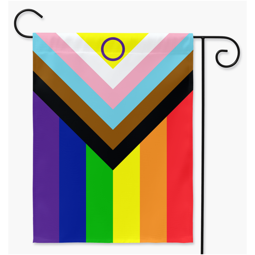 Intersex Inclusive Rainbow Pride Flags | Single Or Double-Sided | 2 Sizes | Rainbow Pride