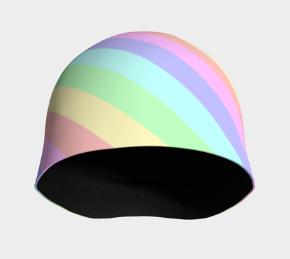 Pastel Rainbow Striped Beanie