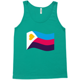 Polyamory Pride Flag Relaxed Fit Tank Tops | Choose Your Flag | Bella + Canvas